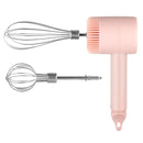 White  Wireless charging handheld mixer, 30W with three-speed settings. Dual whisk heads designed for whipping eggs, cream, and batter. Suitable for both kitchen and outdoor use, also an ideal gift.