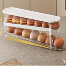 2pcs Automatic Replenishing Egg Box: Refrigerator Storage Essential, Space - saving and Easy to Access