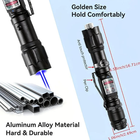1 piece Red High-Power Red Laser Pointer, Laser Pointer for Indoor Meetings, Tactical Laser Flashlight for Outdoor Camping and Hiking
