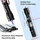 1 piece Green High-Power Green Laser Pointer, Laser Pointer for Indoor Meetings, Tactical Laser Flashlight for Outdoor Camping and Hiking