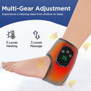 Heated Ankle Wrap with Massage – Infrared Heat Therapy, Vibration Massage, Rechargeable & Adjustable Strap | [NEW ARRIVAL]