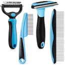 4-Piece Pet Dematting Comb Set – Deshedding & Flea Comb for Cats & Dogs, Fine Tooth & Double-Sided Grooming Tools, Long & Short Hair