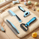 4-Piece Pet Dematting Comb Set – Deshedding & Flea Comb for Cats & Dogs, Fine Tooth & Double-Sided Grooming Tools, Long & Short Hair