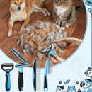 4-Piece Pet Dematting Comb Set – Deshedding & Flea Comb for Cats & Dogs, Fine Tooth & Double-Sided Grooming Tools, Long & Short Hair