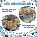 4-Piece Pet Dematting Comb Set – Deshedding & Flea Comb for Cats & Dogs, Fine Tooth & Double-Sided Grooming Tools, Long & Short Hair