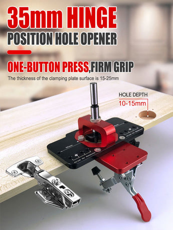 35mm Hinge Drilling Positioning Tool: Adjustable Offset and Controllable Depth, Precision Drilling Done in One Step