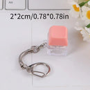 （1key/4key/9 key)3PCS Creative Fingertip Stress Reliever: Keyboard Click Sound Keychain, Colorful Fidget Ring Relaxation Companion