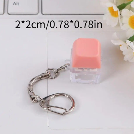 （1key/4key/9 key)3PCS Creative Fingertip Stress Reliever: Keyboard Click Sound Keychain, Colorful Fidget Ring Relaxation Companion