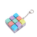 （1key/4key/9 key)3PCS Creative Fingertip Stress Reliever: Keyboard Click Sound Keychain, Colorful Fidget Ring Relaxation Companion