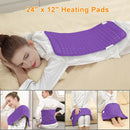 Dark grey This large heating pad (24" x 12") features 6 temperature levels and 4 timer settings, with rapid heating and auto-off functions. It is portable, machine-washable, and suitable for the neck, back, legs, abdomen, and knees—an ideal gift for holid