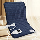 Dark blue This large heating pad (24" x 12") features 6 temperature levels and 4 timer settings, with rapid heating and auto-off functions. It is portable, machine-washable, and suitable for the neck, back, legs, abdomen, and knees—an ideal gift for holid