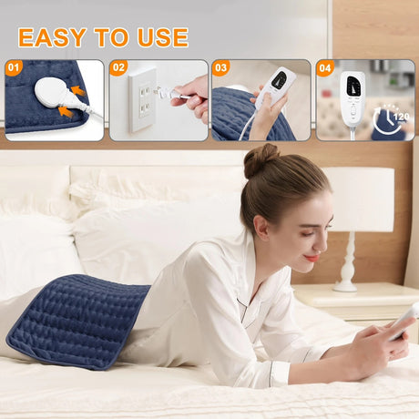 Dark blue This large heating pad (24