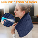 Dark blue This large heating pad (24" x 12") features 6 temperature levels and 4 timer settings, with rapid heating and auto-off functions. It is portable, machine-washable, and suitable for the neck, back, legs, abdomen, and knees—an ideal gift for holid