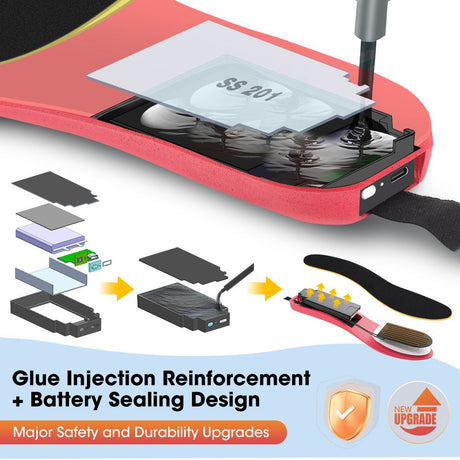 Rechargeable Heated Insoles with Bluetooth APP Control – 3 Heat Settings (40–60°C), Trim-to-Fit, 3000mAh Battery | NEW ARRIVAL(NO: L)