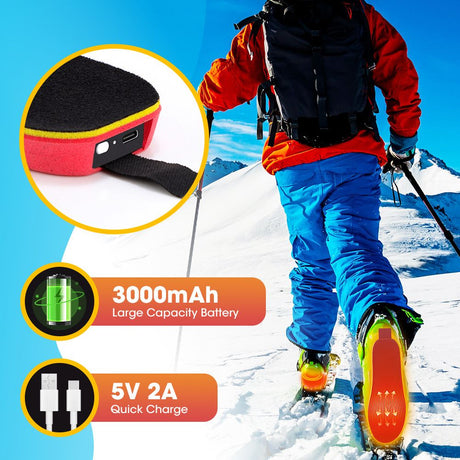 Rechargeable Heated Insoles with Bluetooth APP Control – 3 Heat Settings (40–60°C), Trim-to-Fit, 3000mAh Battery | NEW ARRIVAL(NO: L)