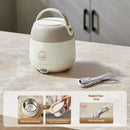 Portable Electric Lunch Box – 65°C Constant Rapid Heating, 304 Stainless Steel Removable Inner Container, 360° Leak-Proof with Handle, Ideal for Office/Car/Camping(GREY)
