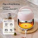 Portable Electric Lunch Box – 65°C Constant Rapid Heating, 304 Stainless Steel Removable Inner Container, 360° Leak-Proof with Handle, Ideal for Office/Car/Camping(GREY)