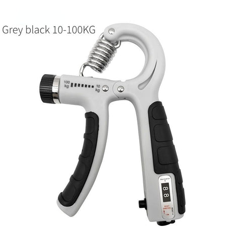 Adjustable Heavy-Duty Grip Strengthener with Counter, 5-60kg – Powerful Forearm and Wrist Builder for Complete Muscle Training & Strength Conditioning(BLACK GREY)