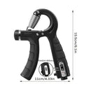 Adjustable Heavy-Duty Grip Strengthener with Counter, 10-100kg – Powerful Forearm and Wrist Builder for Complete Muscle Training & Strength Conditioning(BLACK+GREY)