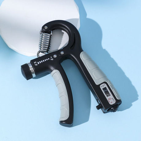 Adjustable Heavy-Duty Grip Strengthener with Counter, 10-100kg – Powerful Forearm and Wrist Builder for Complete Muscle Training & Strength Conditioning(BLACK+GREY)