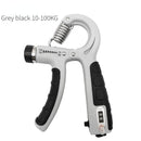 Adjustable Heavy-Duty Grip Strengthener with Counter, 10-100kg – Powerful Forearm and Wrist Builder for Complete Muscle Training & Strength Conditioning(GREY+BLACK)