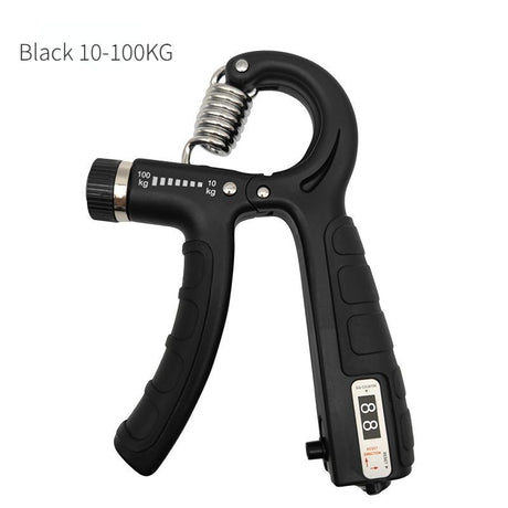 Adjustable Heavy-Duty Grip Strengthener with Counter, 10-100kg – Powerful Forearm and Wrist Builder for Complete Muscle Training & Strength Conditioning(GREY+BLACK)