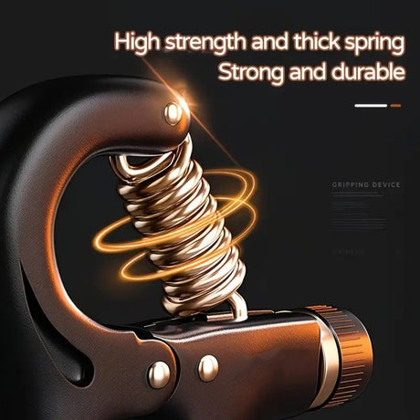 Adjustable Heavy-Duty Grip Strengthener with Counter, 5-60kg – Powerful Forearm and Wrist Builder for Complete Muscle Training & Strength Conditioning（black)