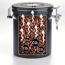 1500ml 304 Stainless Steel Coffee Canister Airtight Coffee Bean Storage Jar with Wood Grain Lid and Scoop