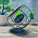 1pc Unique Coffee Capsule Basket Iron Coffee Pod Holder with Slanted Design for Home Bar and Cafe Display。black