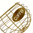 1pc Unique Coffee Capsule Basket Iron Coffee Pod Holder with Slanted Design for Home Bar and Cafe Display。black
