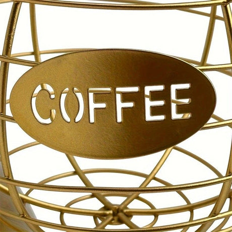 1pc Unique Coffee Capsule Basket Iron Coffee Pod Holder with Slanted Design for Home Bar and Cafe Display。black