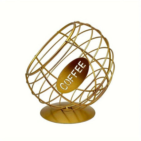 1pc Unique Coffee Capsule Basket Iron Coffee Pod Holder with Slanted Design for Home Bar and Cafe Display。black