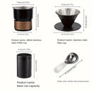 6-Piece Pour Over Coffee Set, Coffee Machine Gift Box, Pour Over Coffee Kettle, Coffee Cup, Coffee Bean Grinder Set.WHITE