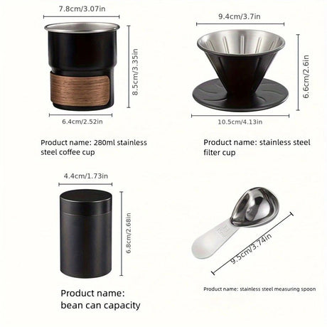 6-Piece Pour Over Coffee Set, Coffee Machine Gift Box, Pour Over Coffee Kettle, Coffee Cup, Coffee Bean Grinder Set.WHITE