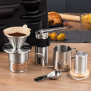 6-Piece Pour Over Coffee Set, Coffee Machine Gift Box, Pour Over Coffee Kettle, Coffee Cup, Coffee Bean Grinder Set.inherent/true qualities