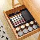 1pc Metal Coffee Capsule Storage Box Drawer Style Dustproof Organizer with Adjustable Grid for Tea Bags Capsules Multifunctional Organizer for Kitchen Office Home