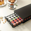 1pc Metal Coffee Capsule Storage Box Drawer Style Dustproof Organizer with Adjustable Grid for Tea Bags Capsules Multifunctional Organizer for Kitchen Office Home