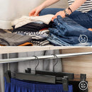 10-Pack Multi-Purpose Adjustable Pant Hangers: Thickened Non-Slip Clips, 360° Rotating Hook, Adjustable Width, Suitable for Organizing and Drying Various Clothes, Towels, and More.
