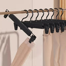 10pcs Super Anti-Slip Pants Hangers with Clips, Thickened Plastic Dual-Use Skirt/Pants Hangers, Seamless Anti-Mark Home Drying Racks, Wardrobe Organizer Essential.
