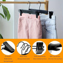 10pcs Super Anti-Slip Pants Hangers with Clips, Thickened Plastic Dual-Use Skirt/Pants Hangers, Seamless Anti-Mark Home Drying Racks, Wardrobe Organizer Essential.