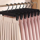 20pcs Super Anti-Slip Pants Hangers with Clips, Thickened Plastic Dual-Use Skirt/Pants Hangers, Seamless Anti-Mark Home Drying Racks, Wardrobe Organizer Essential.
