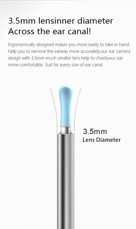 8-Piece Smart Visual Ear Cleaner, 1080P HD AI Warning, IP67 Waterproof Silicone Soft Tip, Safe and Comfortable Comfortable(black)