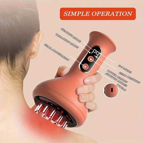 Smart Lymphatic and Back Massager, featuring deep tissue massage and portable design. Powered by USB with a modern aesthetic, it's a perfect holiday health gift for loved ones.