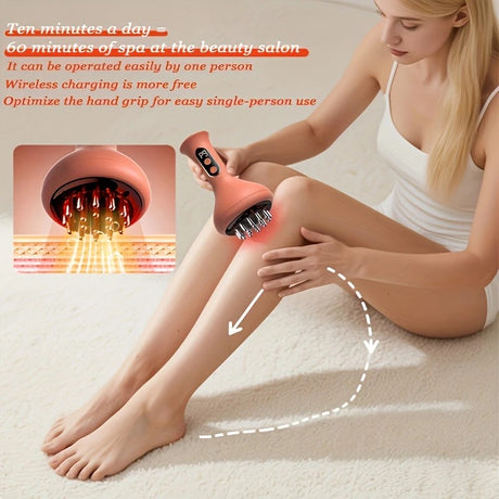 Smart Lymphatic and Back Massager, featuring deep tissue massage and portable design. Powered by USB with a modern aesthetic, it's a perfect holiday health gift for loved ones.