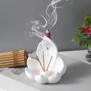 One lotus-shaped incense cone, a multifunctional home decoration piece, suitable for yoga and meditation.（black)