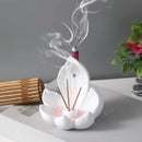 One lotus-shaped incense cone, a multifunctional home decoration piece, suitable for yoga and meditation.(golden)