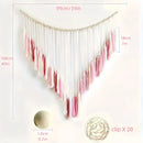 Bohemian Woven Wooden Bead Tassel Photo Wall Hanging: Cotton Handmade Clip-On Tapestry, Warm and Healing Decoration for Bedroom and Living Room