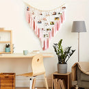 Bohemian Woven Wooden Bead Tassel Photo Wall Hanging: Cotton Handmade Clip-On Tapestry, Warm and Healing Decoration for Bedroom and Living Room
