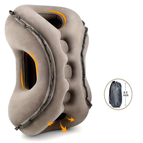 Inflatable Travel Pillow | Multi-Scene Ergonomic Design, 3-Second Inflate/Deflate, Relieves Travel Fatigue.BLUE