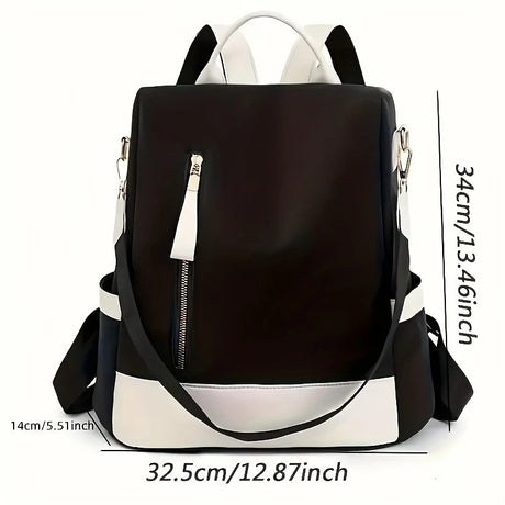 BLUE Large-Capacity Travel Backpack & Tote: Lightweight Soft Nylon, Reversible Shoulder Straps, Multiple Pockets, Fits Teens, Students & Commuters.